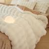 Rabbit Fleece Four-Piece Light Luxury Thickened Milk Fleece Bed Warm Double-Sided Fleece Quilt Cover Mattress Model