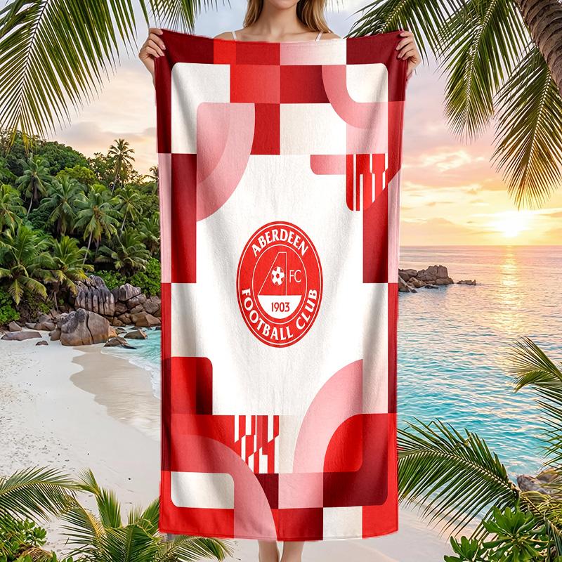Asciugamano da Spiaggia Asciugatura Rapida Aberdeen FC Stampa Microfibra Assorbente Portatile da Viaggio Asciugamano da Nuoto