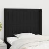 Vidaxl Wingback Headboard, Black, 93X16X118/128 Cm, Fabric