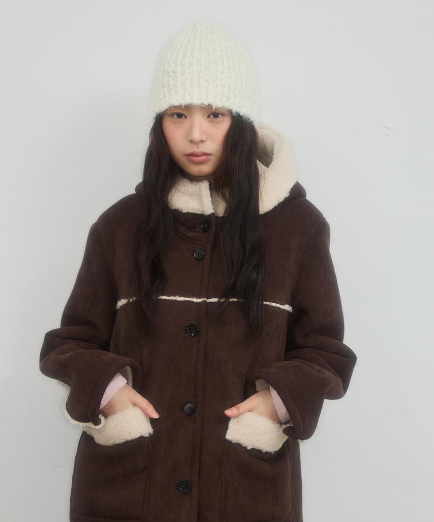 Leteoli Angora Ribbed Knit Beanie_2Color