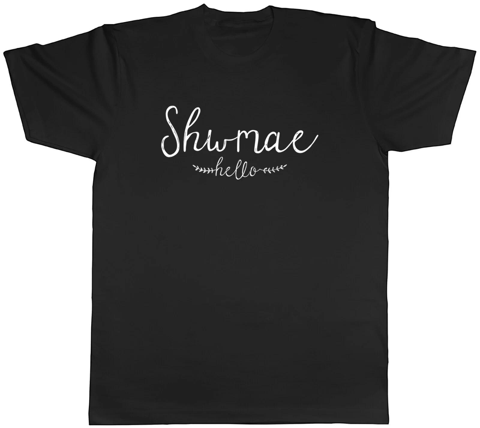 Shwmae Sumae Mens T-Shirt Rustic Hello Wales Welsh Tee Gift S