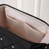 Women Hair Dryer Storage Bag For Travel Cute Bow Embroidery Quilted Hair Tools Waterproof Zipper Cosmetic Bags