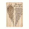 Vintage Memorial Angel Wing Wooden Sign Heartfelt Grief Poem Wall Art Sympathy Home Decor Statement Piece for Loss Remembra
