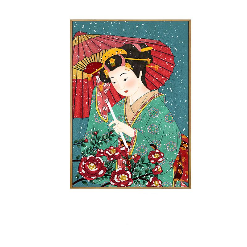 Chinese Style Ukiyo-e Japanese Canvas Painting Japanese Figure Posters Wall Art Restaurant Sushi Restaurant Living Room Decor