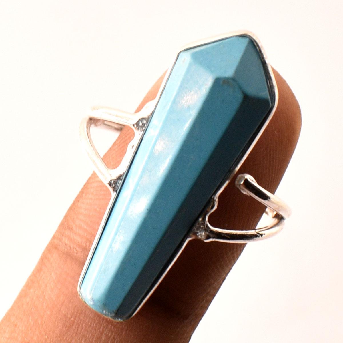 

Sleeping Beauty Turquoise Gemstone Ring Handmade Unique Gift Jewelry 7 m9J23