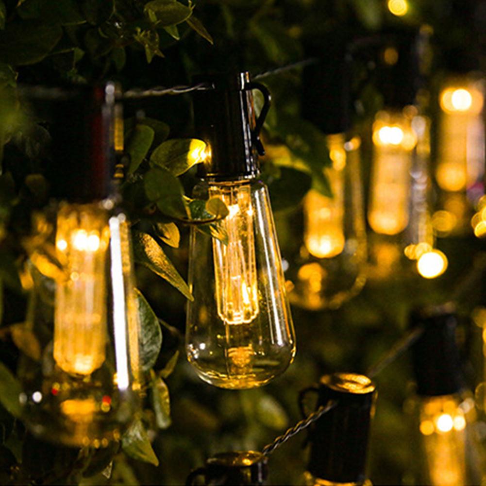 0.06w Outdoor Solar Light Bulb String Lights Weatherproof Energy Saving High Brightness Solar Powered Fairy Lights For Garden Path Yard Decoration
