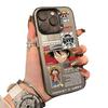 One Piece Luffy compatibele iPhone 18 Pro Max telefoonhoesje, gepersonaliseerd energiek hoesje voor iPhone 18/15/14 met tekst 13.