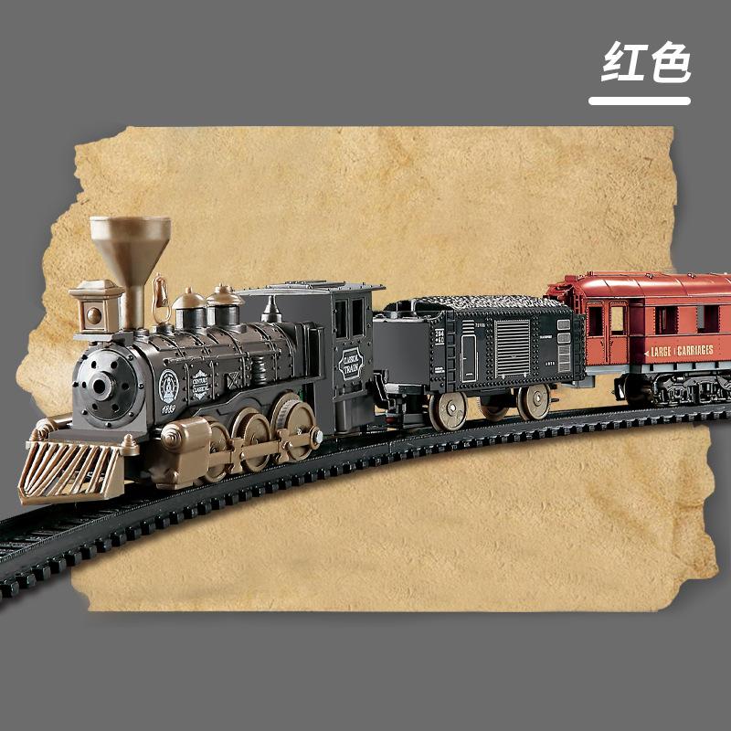 Electric Classical Train Track Diy Puzzle Assembly Track Simulation Small Train Model Children'S Toys