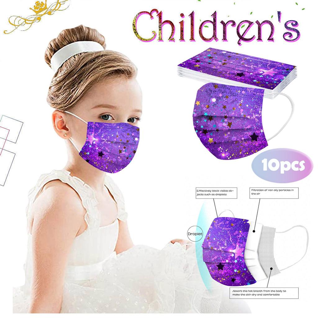 Child Kids Mask Disposable Face Mask Industrial 3Ply Ear Loop 10PC Mask