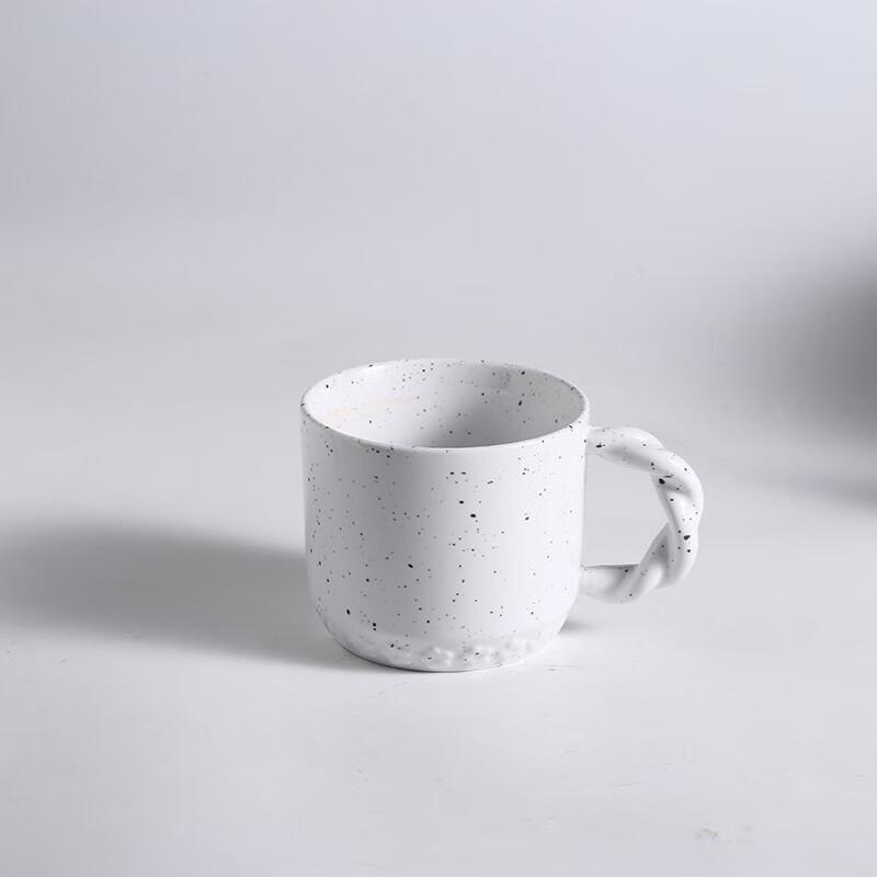 Twisted Handle Splatter Ceramic Mug