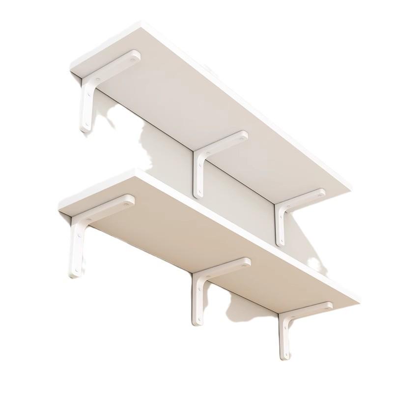 Paint-Free Floating Wall Shelf: Wooden Wall-Mounted Bookshelf and Storage Plank