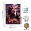 Diamantmalerei Set DIY 5D Vollbohrer Hexe Mond Katze Fantasy Bastelarbeiten für Heimwanddekoration