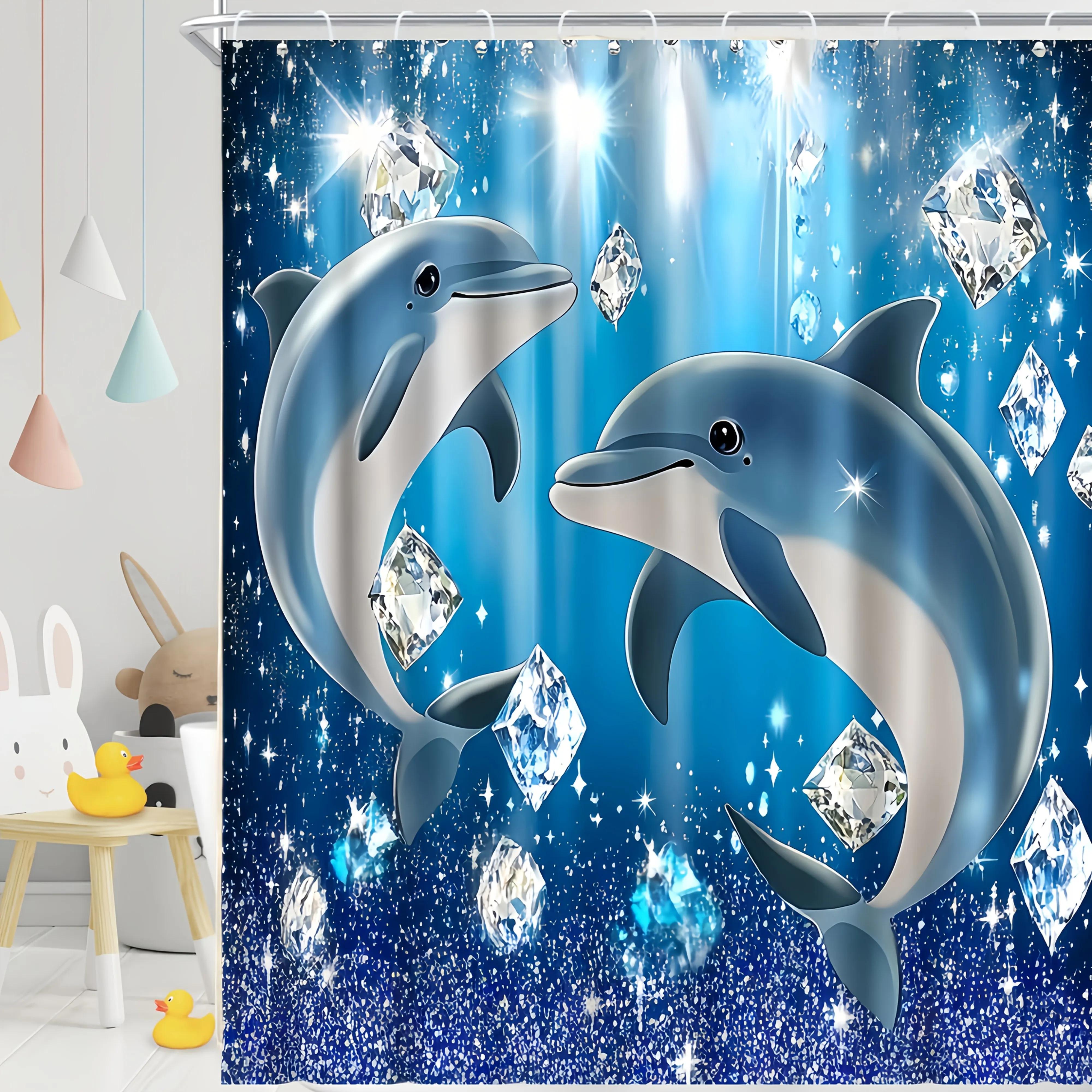 

Underwater World Turtle Bathroom Shower Curtain Ocean Theme Pattern With Hooks Modern Bathroom Decorative Shower Curtain W60H190(CM)-1 Pcs