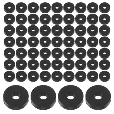 50pcs Rubber O-Type Washers 20Mm Od 6Mm Id 5Mm Thick Black Vibration Damping Isolation Mount For Machinery Equipment Anti