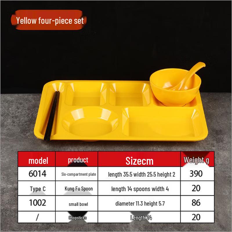 A8 Commercial Melamine Rectangular Divided Serving Plate