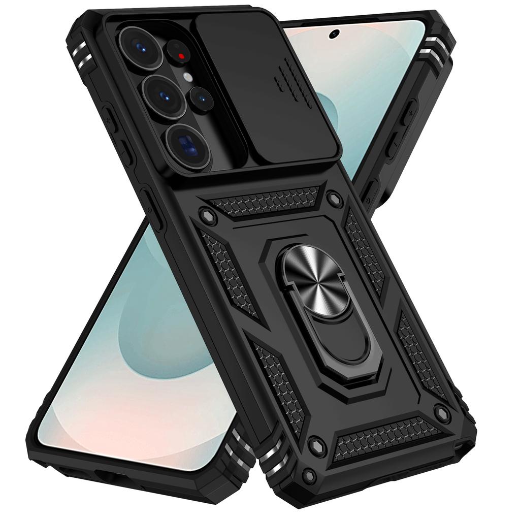 Etui do Samsung Galaxy S26 Ultra PC + TPU Pokrowiec na Telefon z Ochroną Obiektywu Podpórką