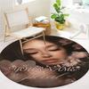 Floral Dreams Custom Name Round Area Rug Carpet Rug For Living Room Bedroom Sofa Playroom Decor Nonslip Floor Mat