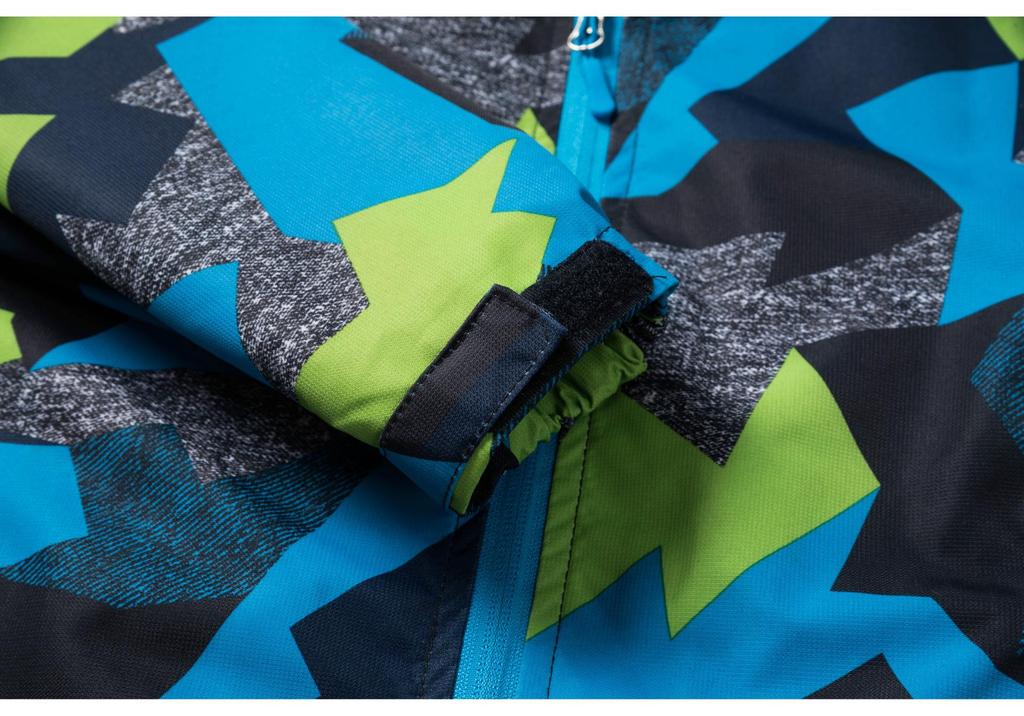 Boys' Camouflage Windproof Waterproof Plus Velvet Jacket for Medium and Large Children