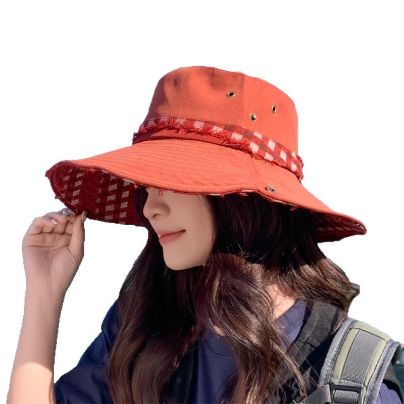 Spring and Summer Ethnic Style Western Cowboy Hat Children's Retro Mountaineering Hat Outdoor Big Brim Sunshade Bucket Hat