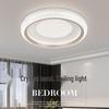 Modern Luxury Crystal Sand Cream Bedroom Ceiling Light