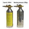 Stainless Steel Car A/C Pipe Cleaning Bottle with Pressure Relief Valve for Non-Dismantle Refrigeration System Repair