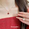 Zircon pony necklace bracelet natal year daily versatile jewelry set light luxury jewelry