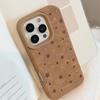 Gilt Stars Are Suitable for Iphone17promax Apple 16 Mobile Phone Case 15 Autumn and Winter Retro Brown 13 Leather 11 Soft Shell