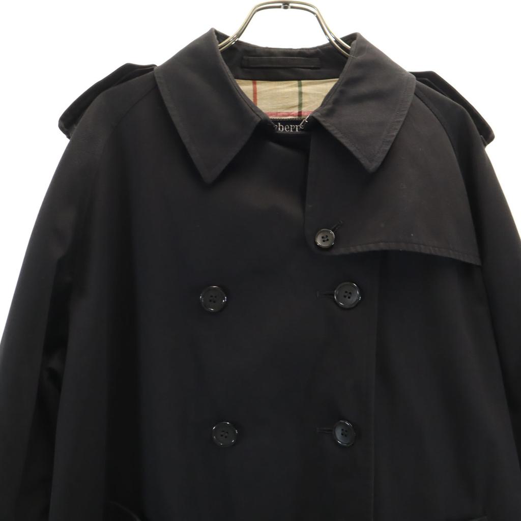 Burberrys 80er Jahre Made in England Vintage Trenchcoat 16 Schwarz Damen Gebraucht