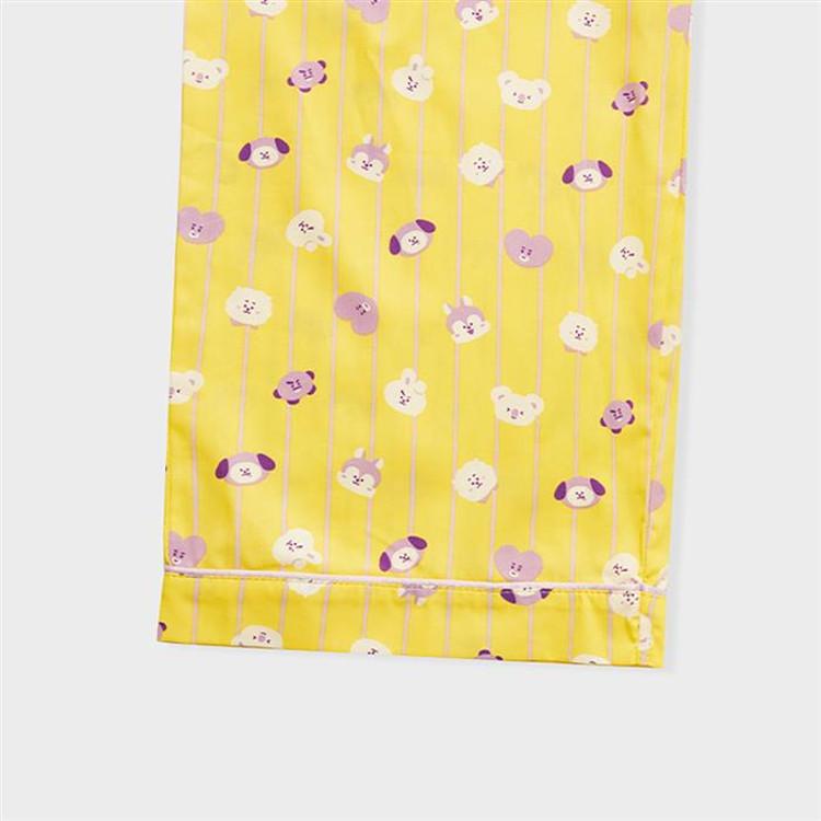 Line Friends BT21 Новый базовый комплект пижамы в желтую полоску (М - Л) L — фото 6