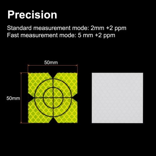 uxcell 60 Survey Reflector Sheets, 50x50mm, Self-Adhesive Reflective Tape for Surveying Target Marks, Green, for Total Stations