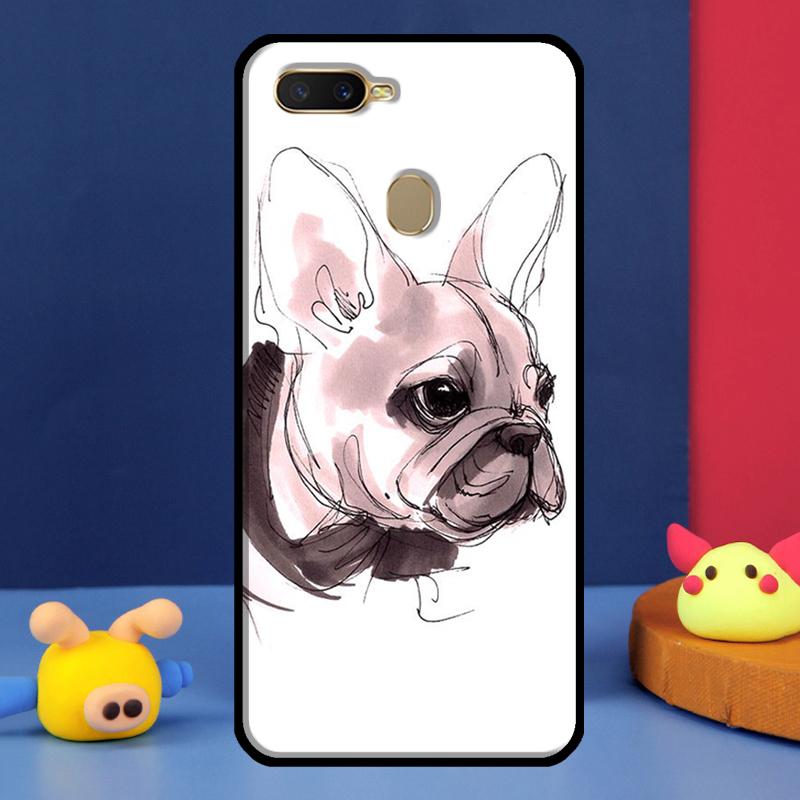 Cute French Bulldog For Oppo A54 A57 S A78 A58 A98 A5 A9 A91 A15 A16 A17 A52 A72 A76 A96 A74 A94 A77 Phone Case