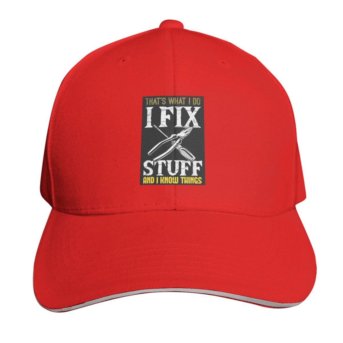 Thats What I Do I Fix Stuff And I Know Things Cap Casual Baseball Caps Adjustable Hat Hip Hop Summer Unisex Baseball Hats One Size