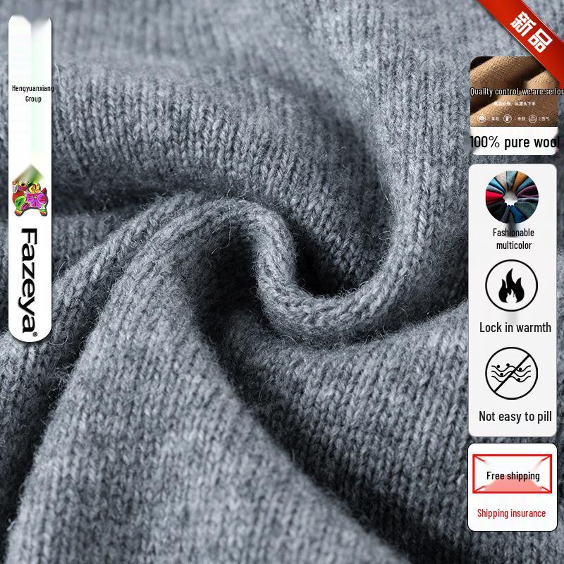 100% Reine Wolle Umlegekragen Damen Strick-Cardigan - Herbstmode Kurze Jacke