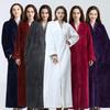 Danmo Lady's Pyjama חלוק קטיפה רוכסן פלוס כותונת לילה פיג'מת עיבוי לזוג שירות פלנל