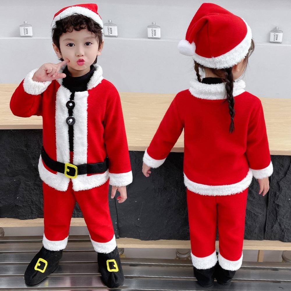 New Year Children Christmas Clothes Santa Claus Xmas Suit Wear Performance Clothing New Year Gift