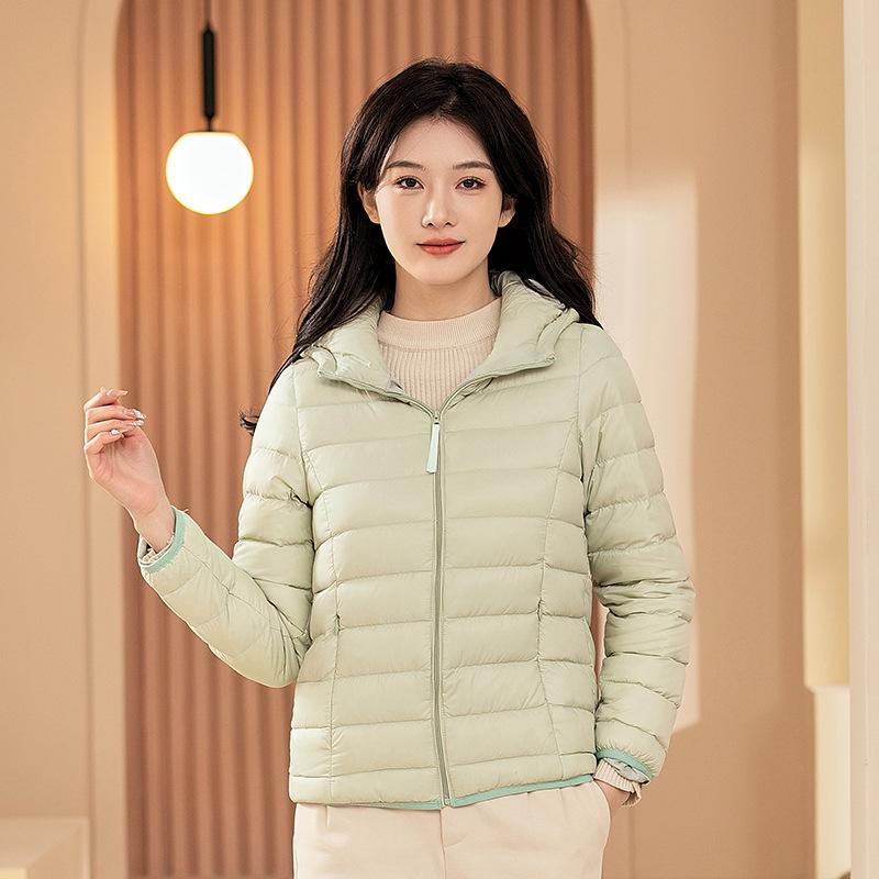 Down Jacket Women's High-end New Short Light and Thin Thickened Warm Slim Duck Down Fashion Coat