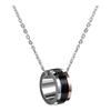 Calvin Klein Gale Transfer Contrast Color Pendant Three-Color Clavicle Chain True Me Ring Dual-Purpose Multi-Color LH-KJ7MBN3001-Dark gray & steel F