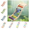 Natural Wooden Bird Wood Ladder Grinding Claws Bird Perch Stand Toy  Bird Accessories