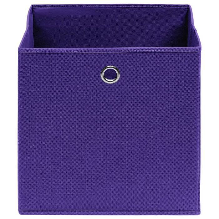 VidaXL Storage Boxes 4 Pcs Purple 32x32x32 Cm Fabric