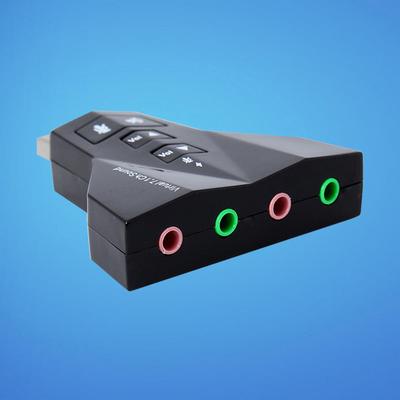 Neuester neuer 7.1-Kanal-USB 2.0-3D-Audio-Soundkarten-Adapter, Mikrofon-Lautsprecher