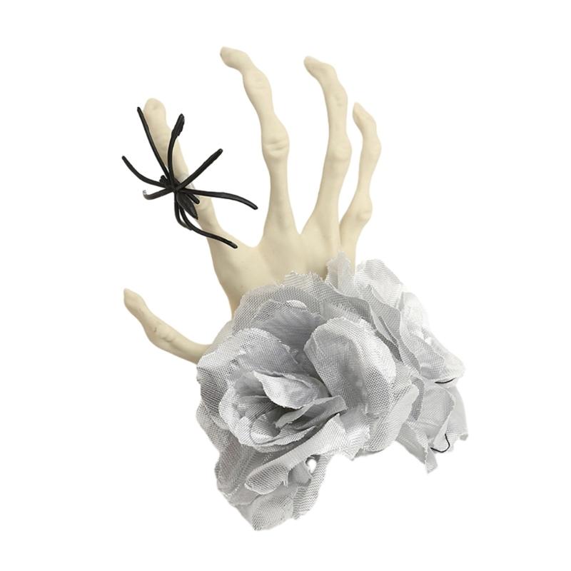 Halloween Rose Headband Dark Spiders Hair Clip Cosplay Party Headwear Hair Hoop Dress Up Party for Masquerade