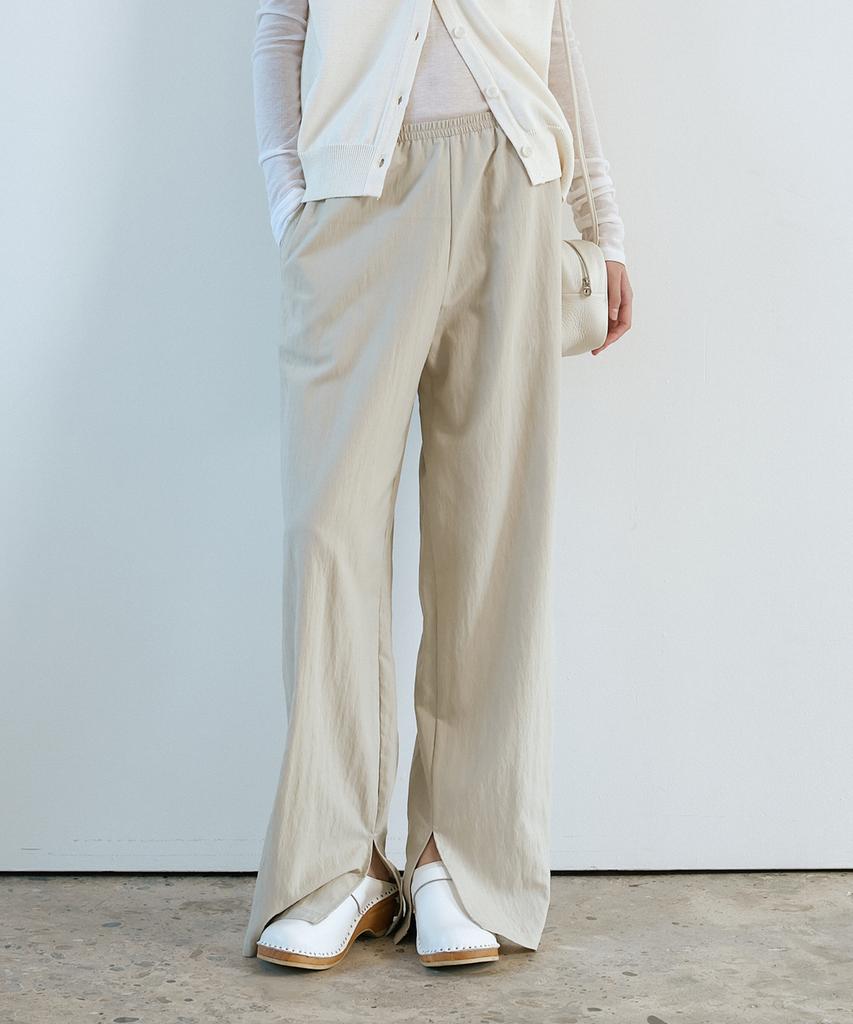 Yulago Slit Banding Wide Pants