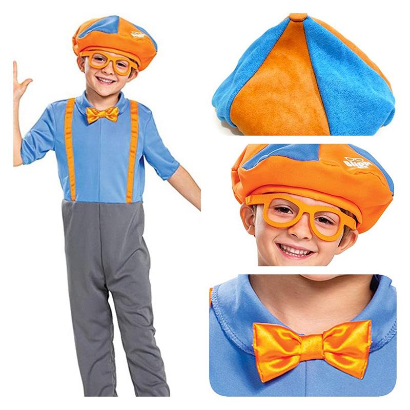 Costume Toys Blippi Kids Cosplay Outfit Cartoon Dress Party Halloween Events