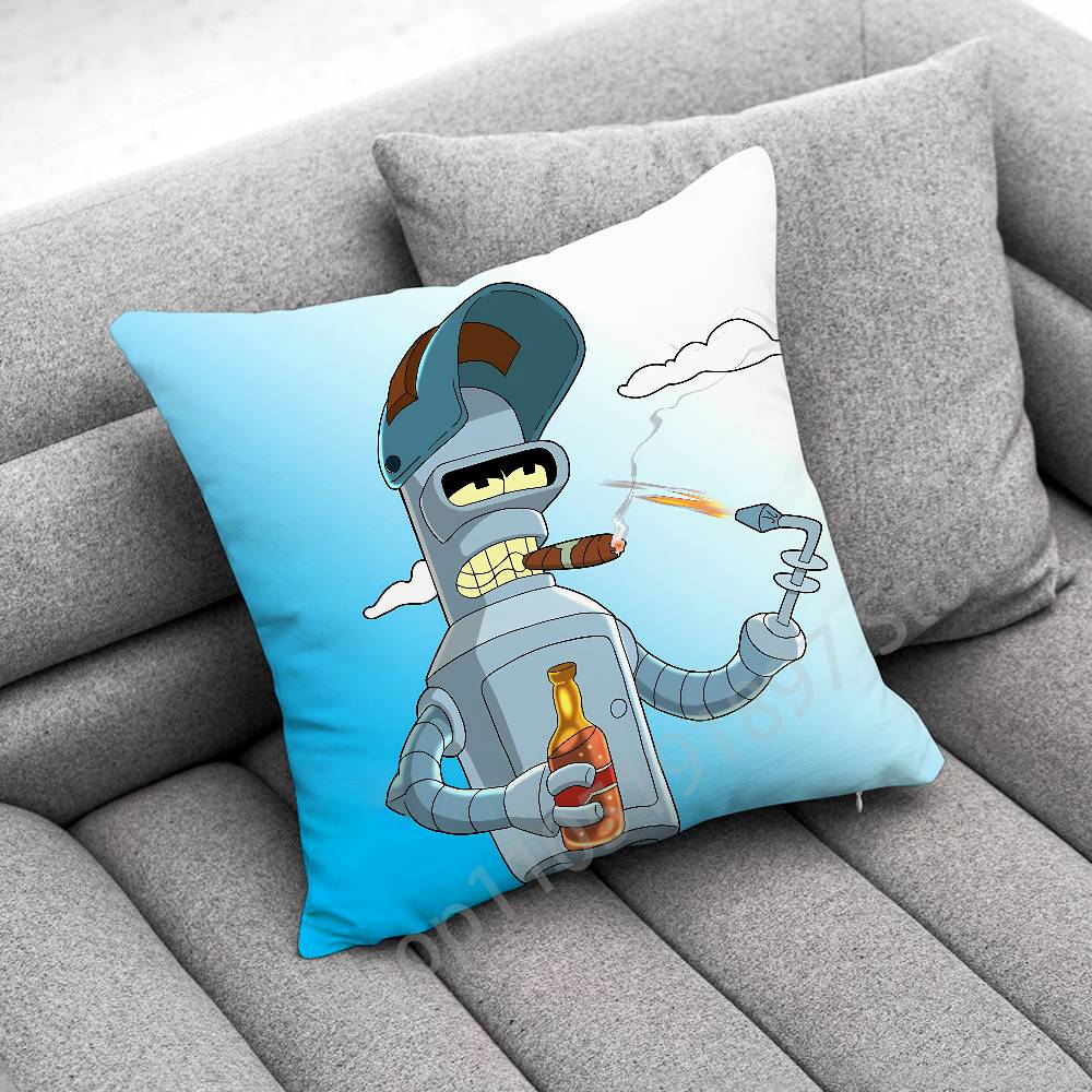 F-Futurama B-Bender Throw Pillow Case For 45*45cm 40cm 55cm 50cm 30cm Square Car Pillowcase Shell