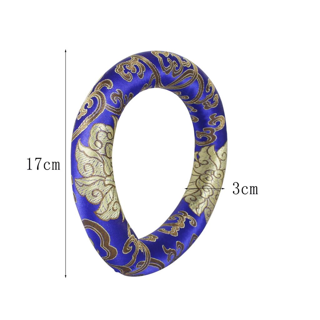 IRIN Cotton Bowl Pillow Handmade Decorative Bowl Mat Foldable Protective Instrument Parts Red Blue Silk Mat Tibetan Bowl