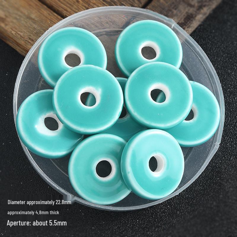 Fresh Large Hole Porcelain Donut Beads for DIY Bracelets
