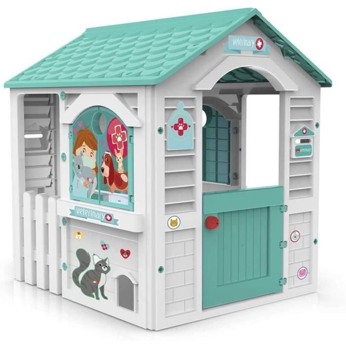Children's Playhouse - CHICOS - Veterinary Center - Green and White - 106x84x20 Cm