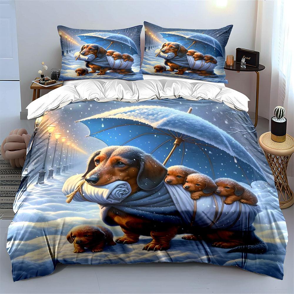 "Cozy Winter Dog Care Set" Exquisite Three-Piece Bedding Set Gift For Kids And Adults