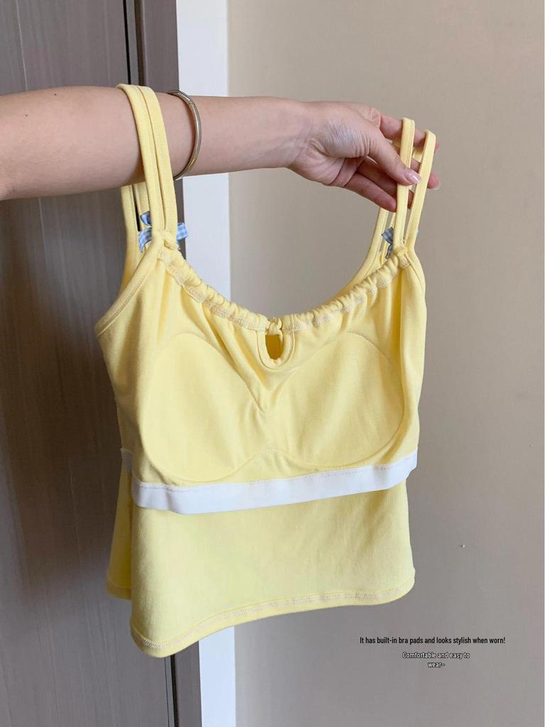 Rayon Bow Design Camisole: Sweet Summer One-Piece with Beautiful Back for Women