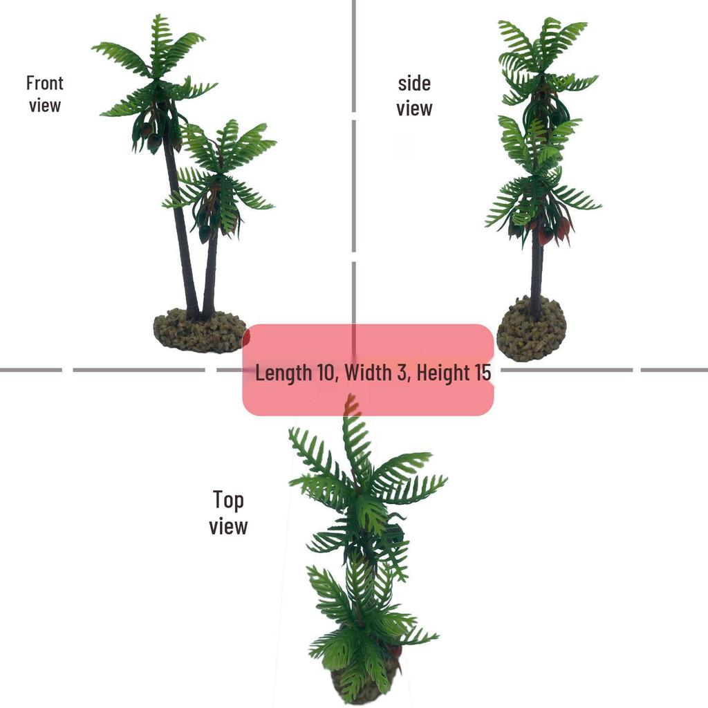 Kokospalme Aquarium Dekoration: Große, mittlere und kleine Aquariendekorationen für die Landschaftsgestaltung und Innendekoration.